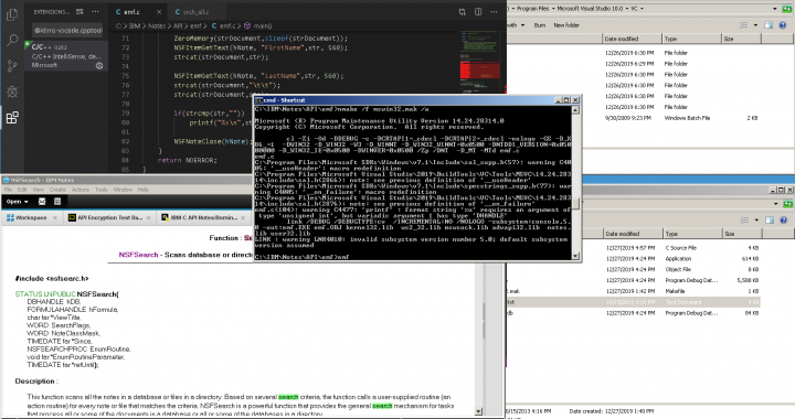 Terugvallen op de Notes C API